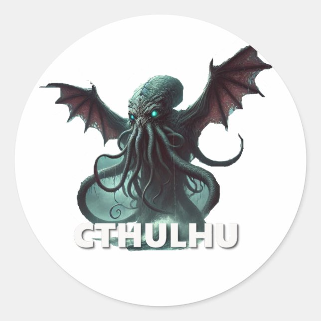 Cthulhu Classic Round Sticker (Front)