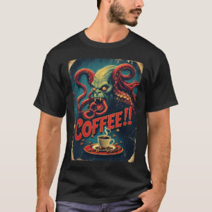 Cthulhu Coffee Shirt   Funny Sea Monster Tee
