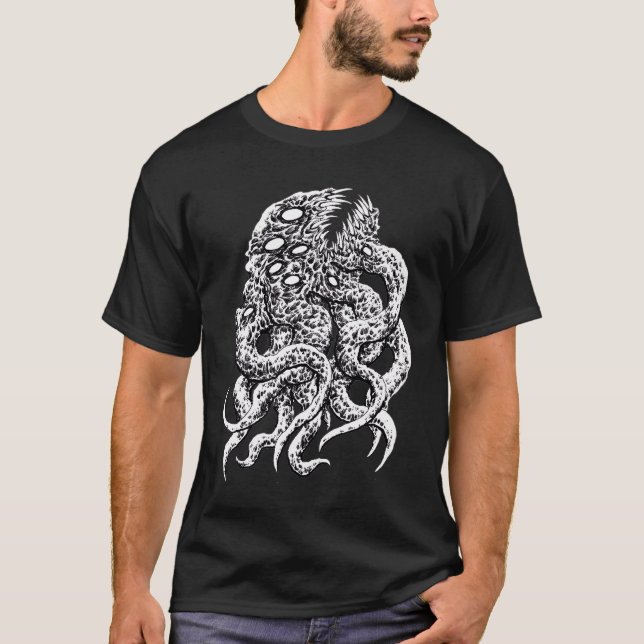 Cthulhu Creature Ink Black T-shirt (Front)
