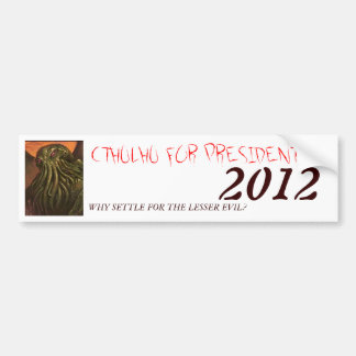 CTHULHU FOR PRESIDENT 2012 BUMPER STICKER