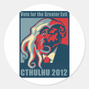 Cthulhu for President- 2012 Classic Round Sticker
