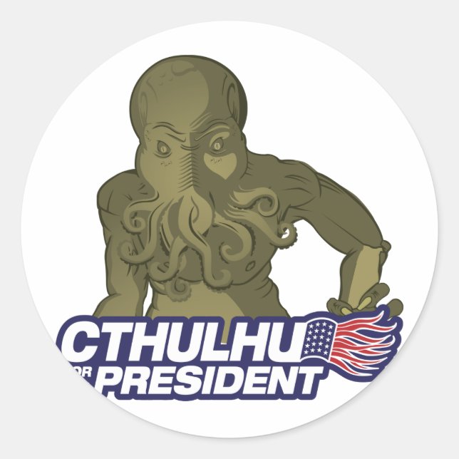 Cthulhu for President Sticker (Front)