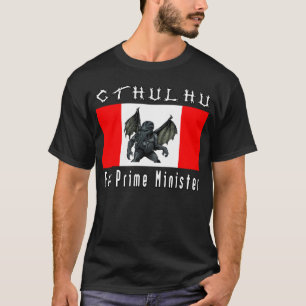 Cthulhu for Prime Minister T-shirt Style 1 (dark)