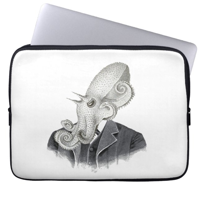 Cthulhu Gentleman Vintage Illustration Laptop Case (Front)