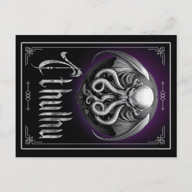 Cthulhu Halloween horror monster Postcard (Front)