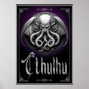 Cthulhu Halloween horror monster Poster