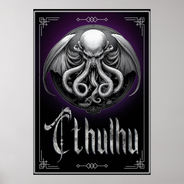 Cthulhu Halloween horror monster Poster (Front)