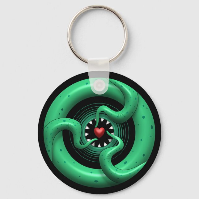 Cthulhu Heart Keychain (Front)