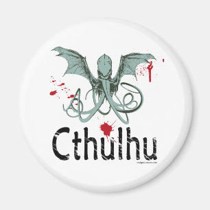 Cthulhu horror vector art magnet