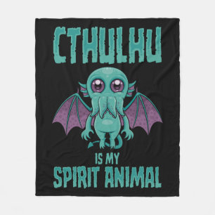Cthulhu Is My Spirit Animal Fleece Blanket