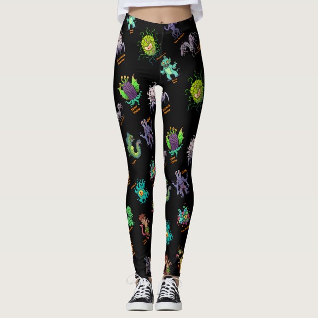 Cthulhu Lovecraft Mythos Chibi Bestiary II Leggings (Front)