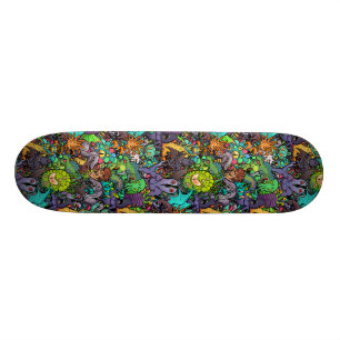 Cthulhu Lovecraft Mythos Chibi Bestiary Skateboard