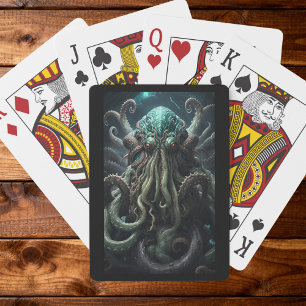 Cthulhu Lovecraft Octopus Scary Horror Playing Cards
