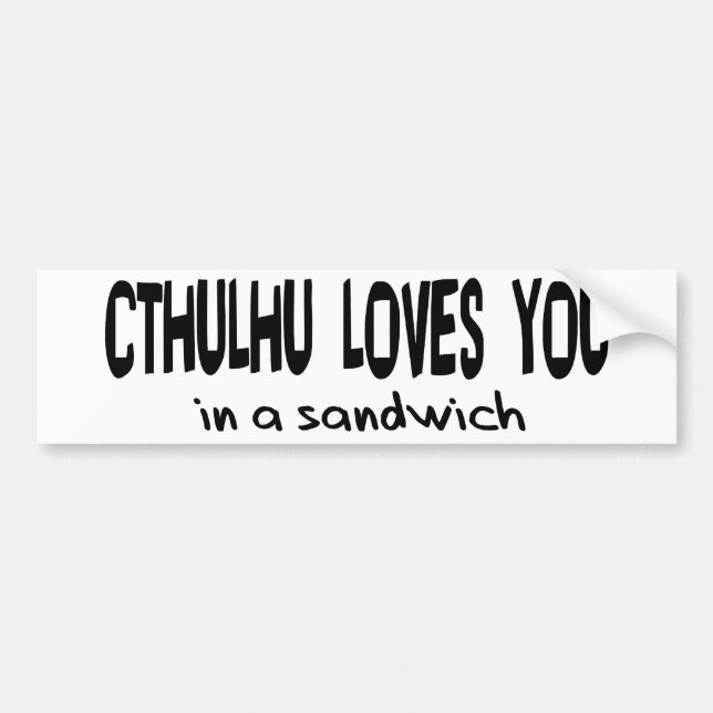 Cthulhu Loves You Bumper Sticker (Front)