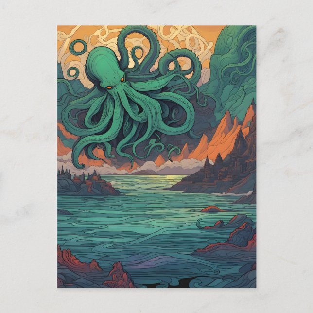 Cthulhu Mystical Symbolism Postcard (Front)