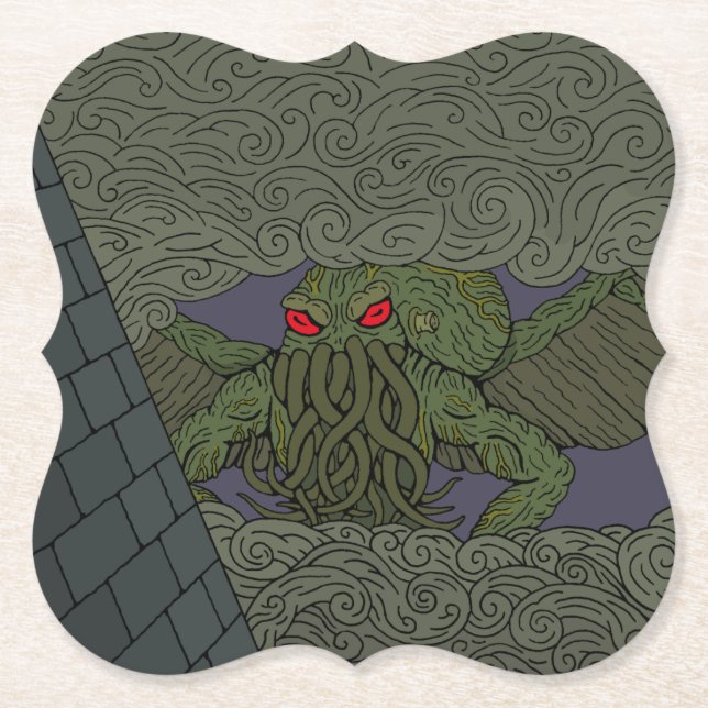 Cthulhu Paper Coaster (Front)
