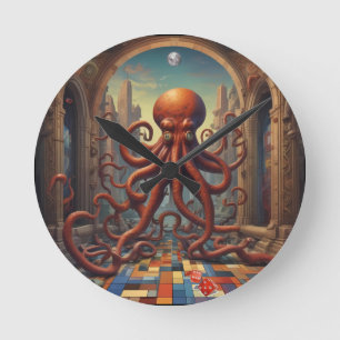 Cthulhu Paradise Lost Round Clock