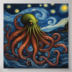Cthulhu Post-Impressionism Poster