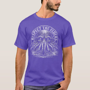 Cthulhu Respecthe Elders Vintage Cosmic Horror gif T-Shirt