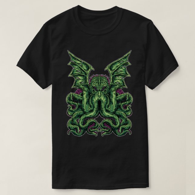 Cthulhu Rising T-Shirt (Design Front)