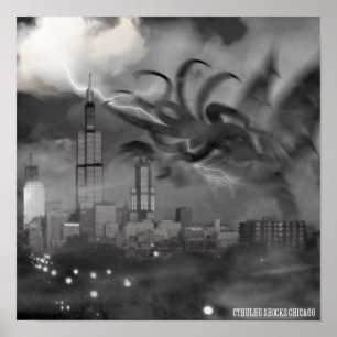 Cthulhu Shocks Chicago Poster