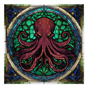 Cthulhu Stained Glass Poster