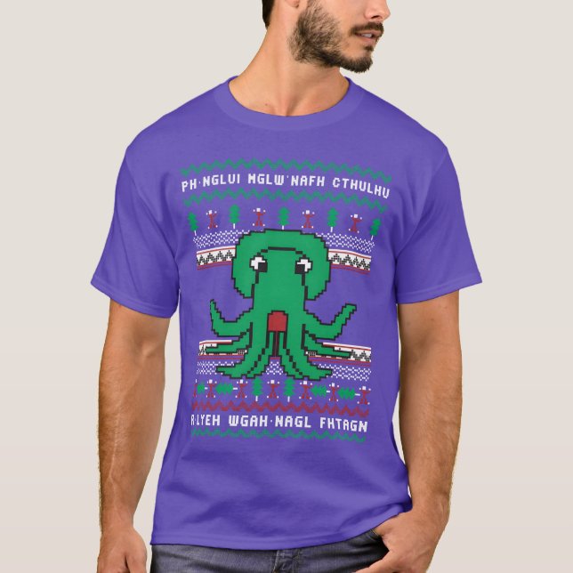 Cthulhu Ugly Christmas Sweater Funny Christmas ret (Front)