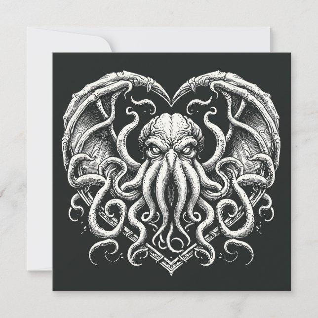 Cthulhu Valentine Lovecraft Horror Card (Front)