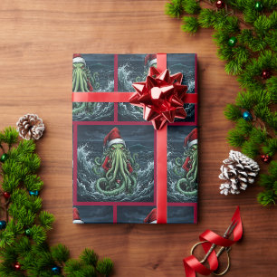 Cthulhu Yuletide Lovecraft Horror Wrapping Paper