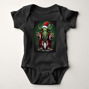 Cthulhu's Yuletide Reign: A Terrifying Christmas Baby Bodysuit