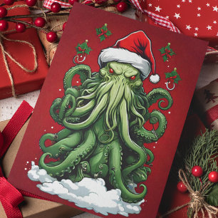 Cthulhu's Yuletide Reign: A Terrifying Christmas Holiday Card