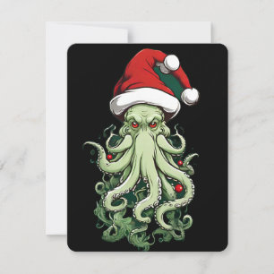 Cthulhu's Yuletide Reign: A Terrifying Christmas Holiday Card