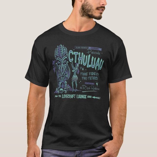 Cthuluau Colour Variation Kthulhu Retro Tiki Bar H T-Shirt (Front)