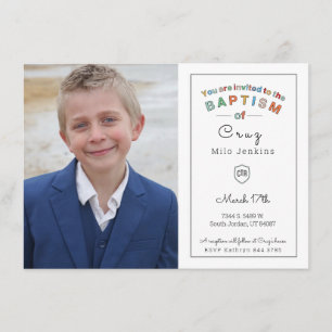 CTR Choose the Right Baptism invitation