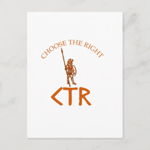 CTR CHOOSE THE RIGHT LDS BYU POSTCARD