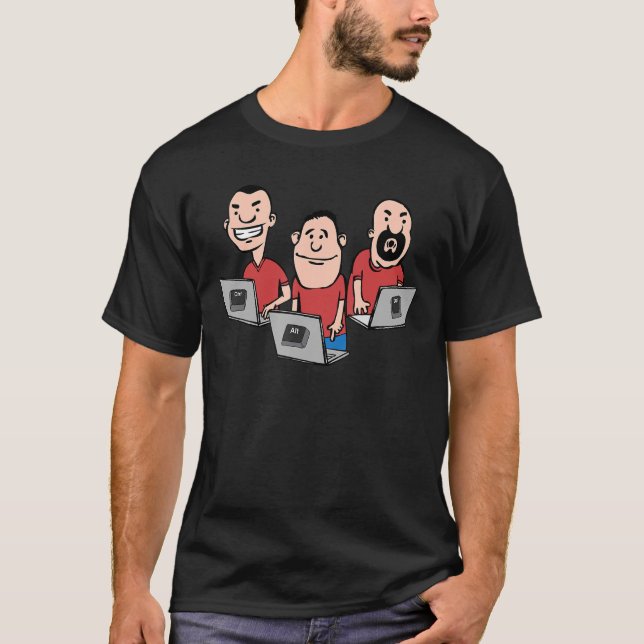 Ctrl Alt Del I Computer Hacker Code Hacking It Pro T-Shirt (Front)