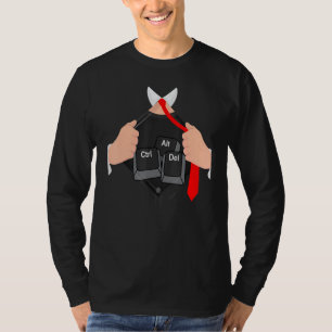 Ctrl Alt Del I Computer Hacker Code Hacking It Pro T-Shirt