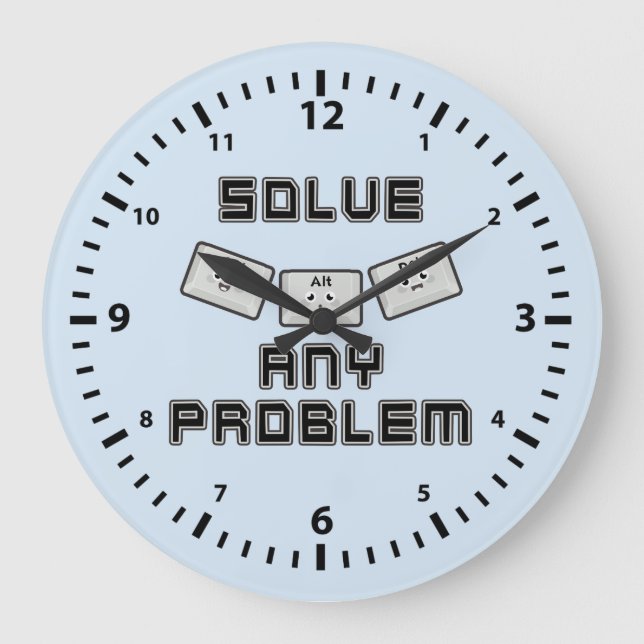 Ctrl Alt Del Large Clock (Front)