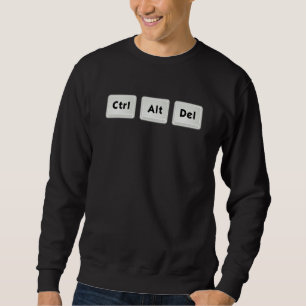 CTRL ALT DEL Three Finger Salute Design Sweatshirt