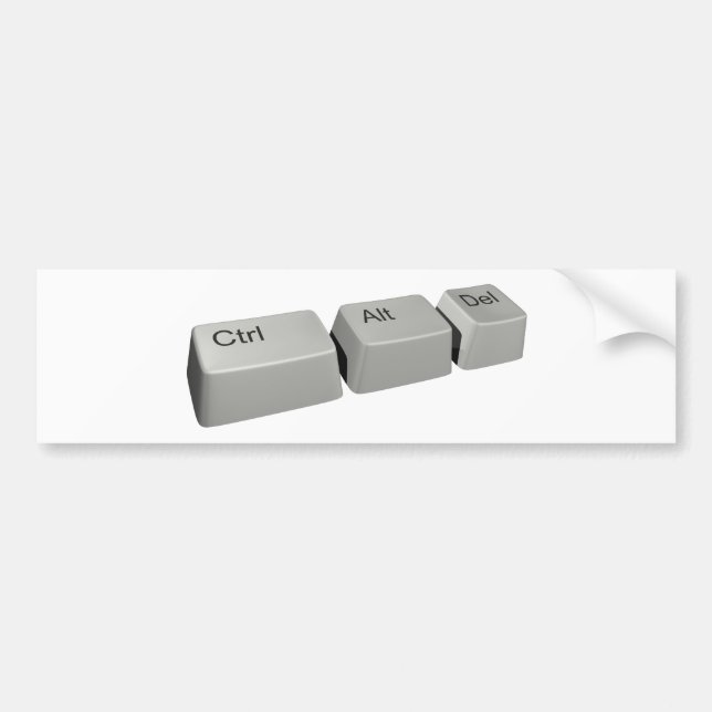 Ctrl Alt LED Bumper Sticker (Front)
