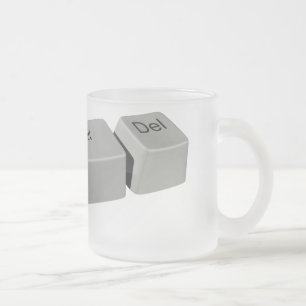 Ctrl Alt LED Frosted Glass Coffee Mug