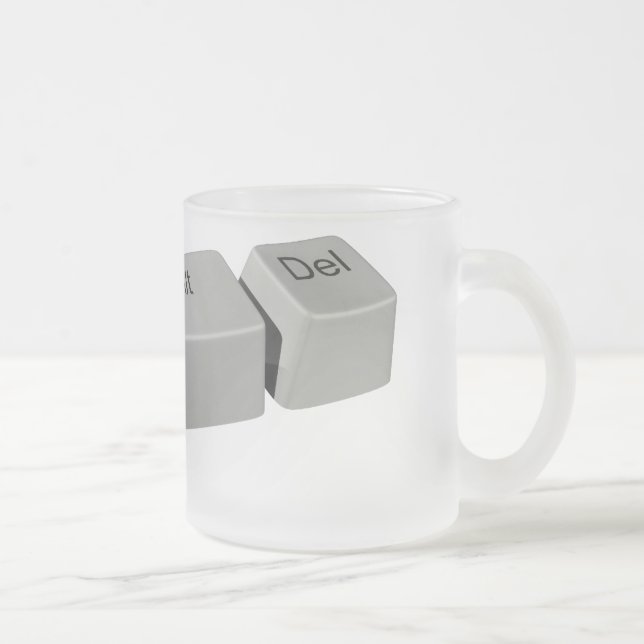 Ctrl Alt LED Frosted Glass Coffee Mug (Right)