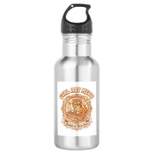 Ctrl Alt Meow Cat Gamer Tech Vintage Vector Art Sh 532 Ml Water Bottle