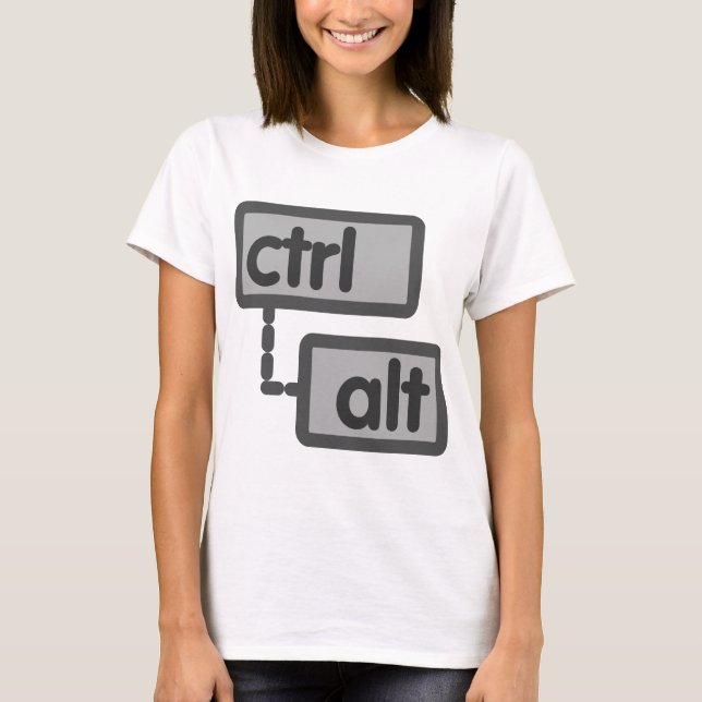 Ctrl and Alt Button T-Shirt (Front)