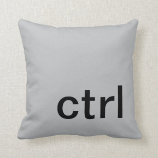 ctrl button pillow, Grey & Black Cushion