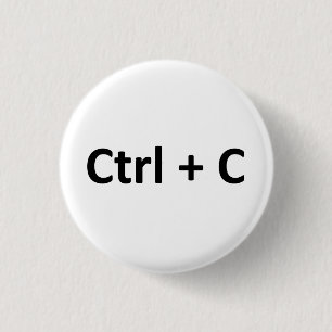 Ctrl C Ctrl V Copy Paste Twins 3 Cm Round Badge