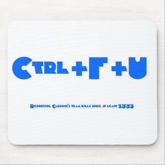 Ctrl+F+U White Mouse Mat