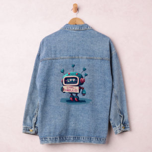 CTRL+ HELLO Denim Delight: Cute Robot Sparky Jacket