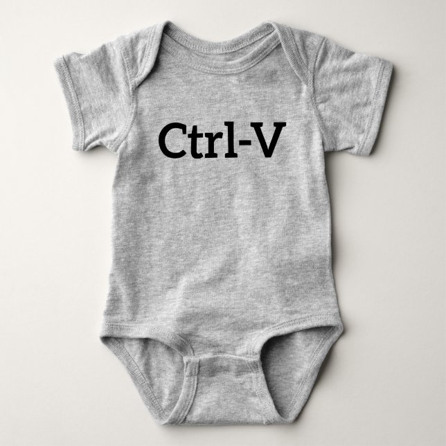 Ctrl-V Twins Baby Bodysuit (Front)