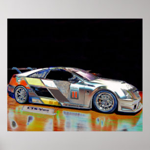 CTS-V Cadillac Race Car Poster